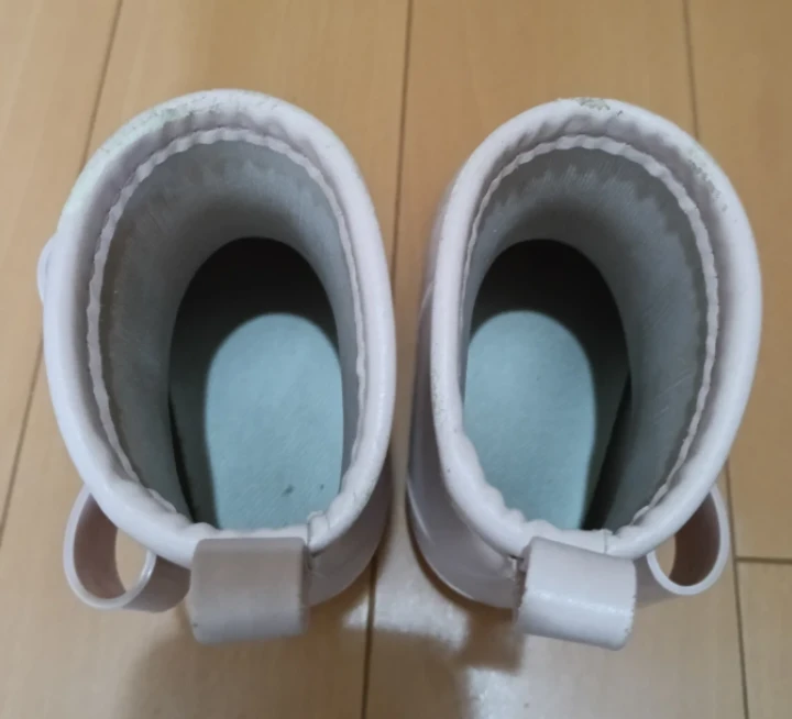 キッズ用 リボンレインブーツ ピンク　13cmの写真4枚目