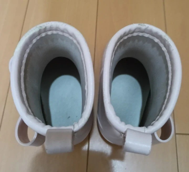 キッズ用 リボンレインブーツ ピンク 13cmの写真4枚目