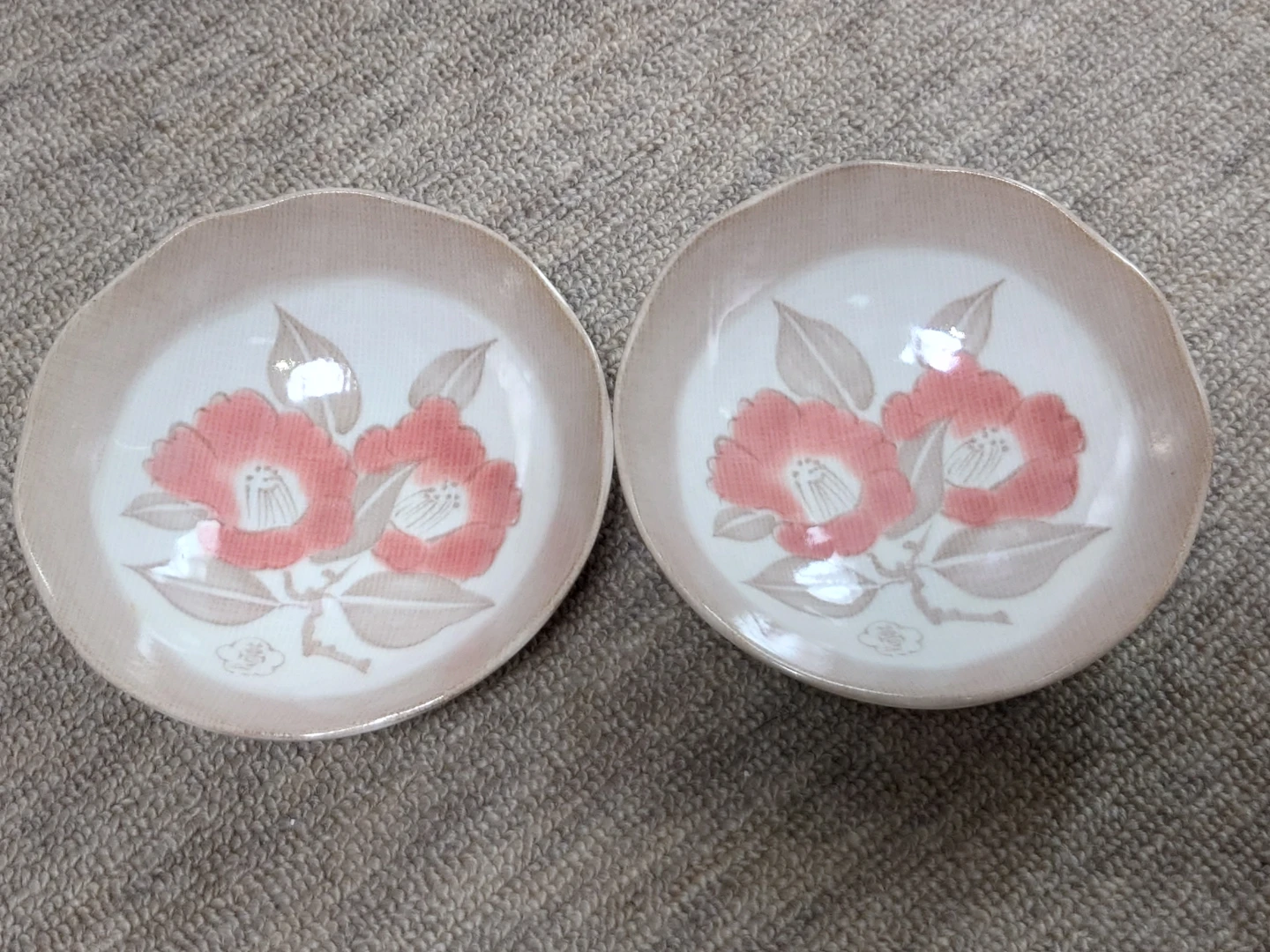 花柄 小皿 2枚セット 陶器