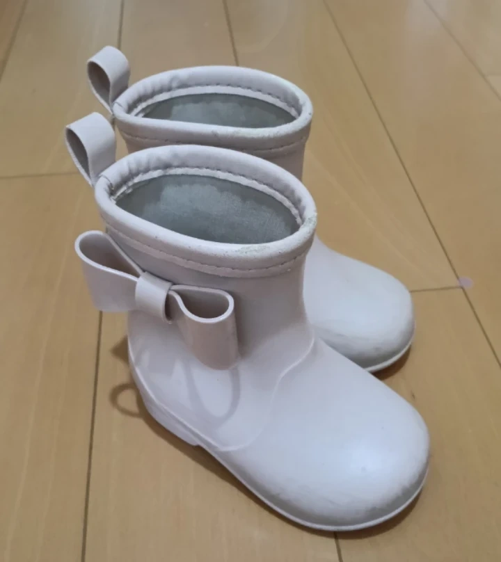 キッズ用 リボンレインブーツ ピンク 13cm