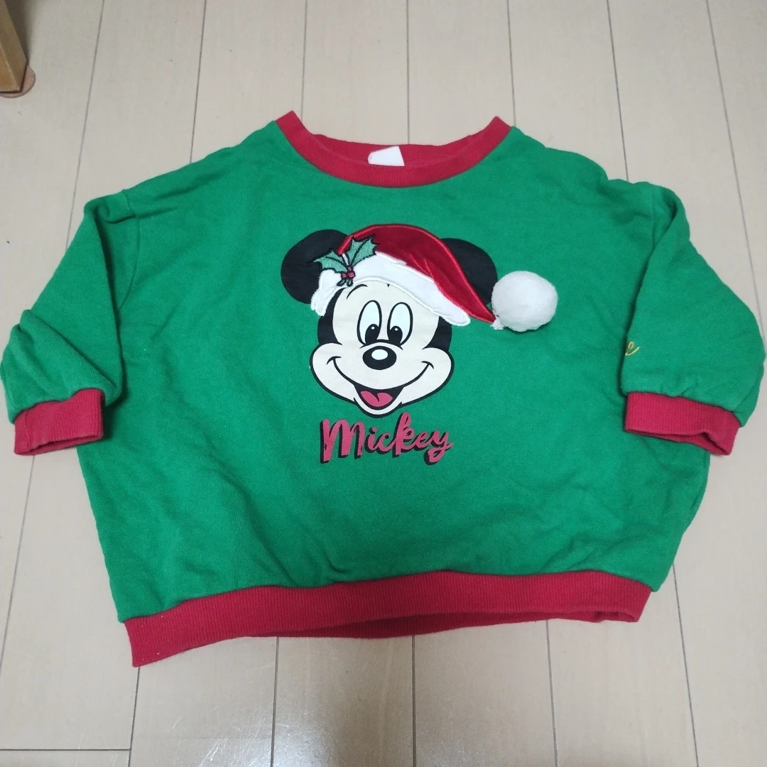 ディズニー ミッキー クリスマス トレーナー 90cm