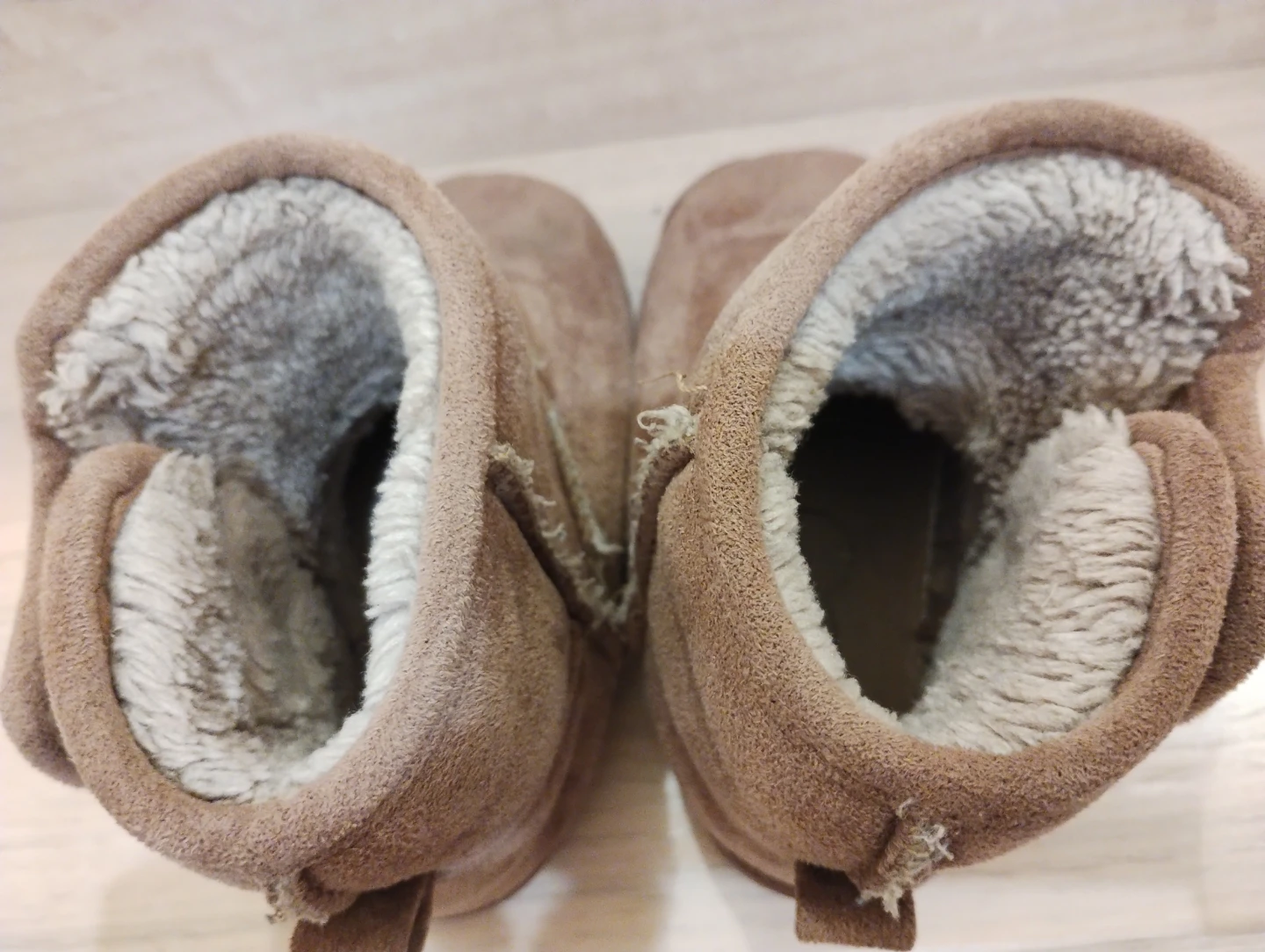 しまむら購入 キッズムートンブーツ 15cm ブラウンの写真6枚目