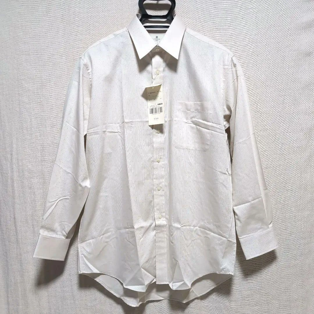 参考7900円 新品日本製 FERAUD PARIS ワイシャツ 41-82 オフホワイト