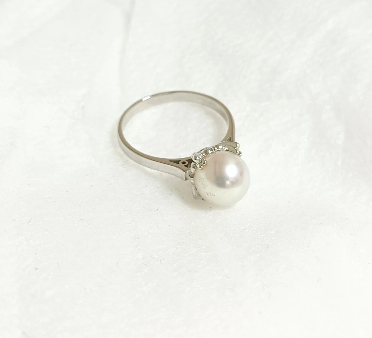 美品。TASAKI 田崎真珠 8.1mm パール プラチナ900 リング 指輪の写真4枚目