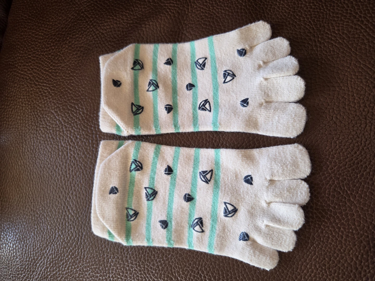5本指ソックス ヨット柄 ボーダーソックス🧦の写真2枚目