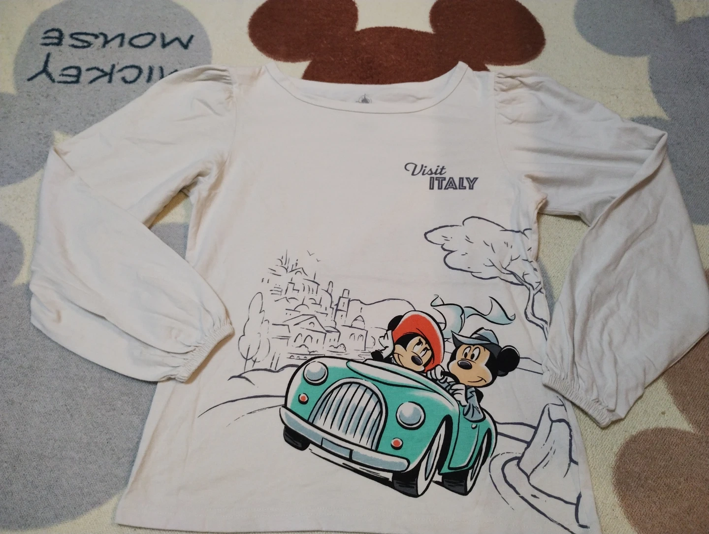ディズニー ミッキー&ミニー 長袖カットソー M