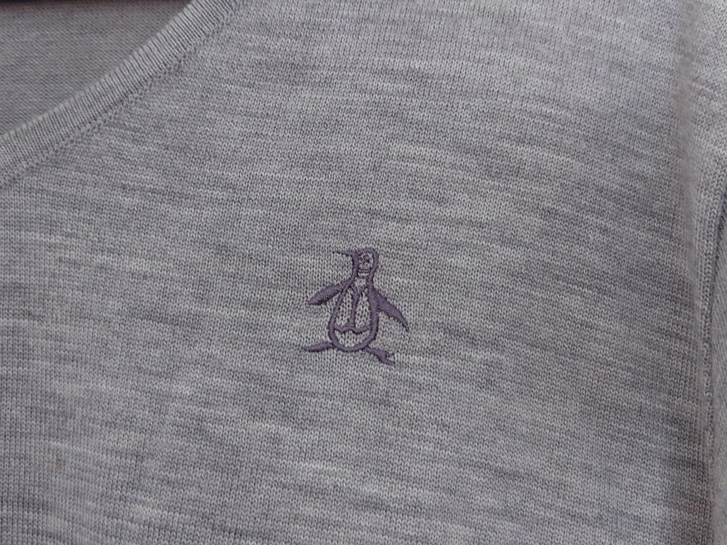 Munsingwear マンシングウェア Vネックニット グレー Lの写真3枚目
