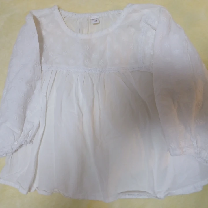 白ブラウス 80cm 長袖