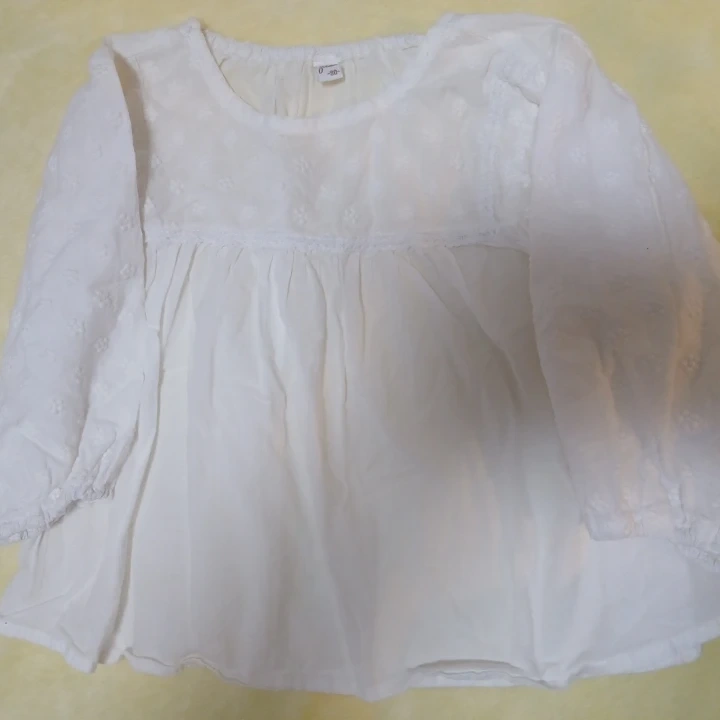 白ブラウス 80cm 長袖