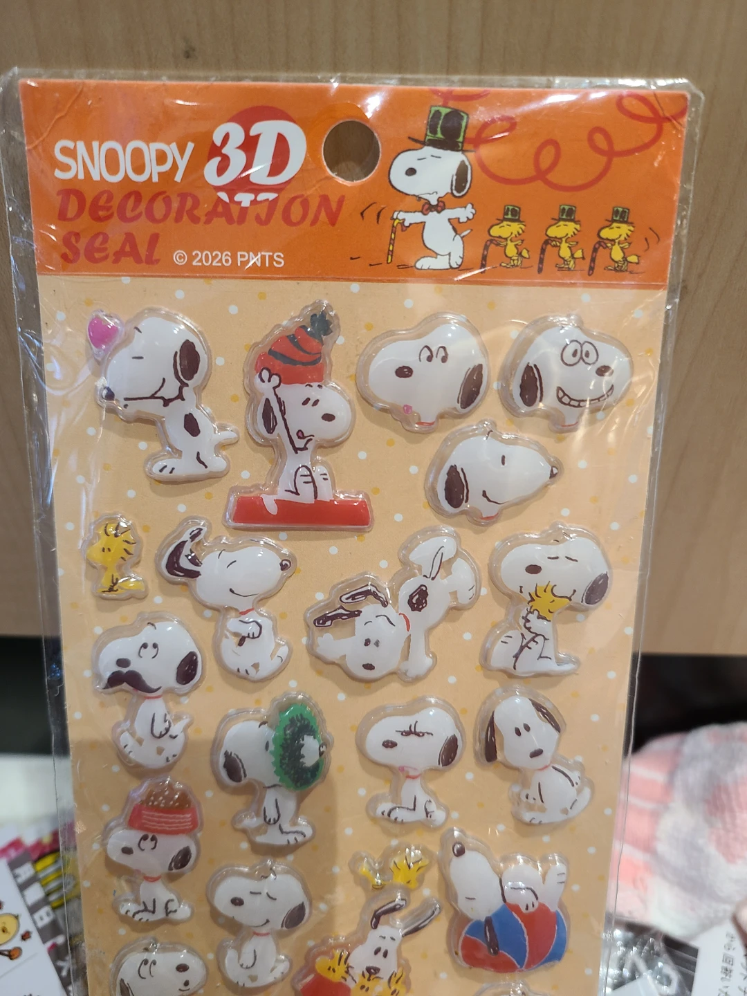 スヌーピー 3Dデコレーションシール
