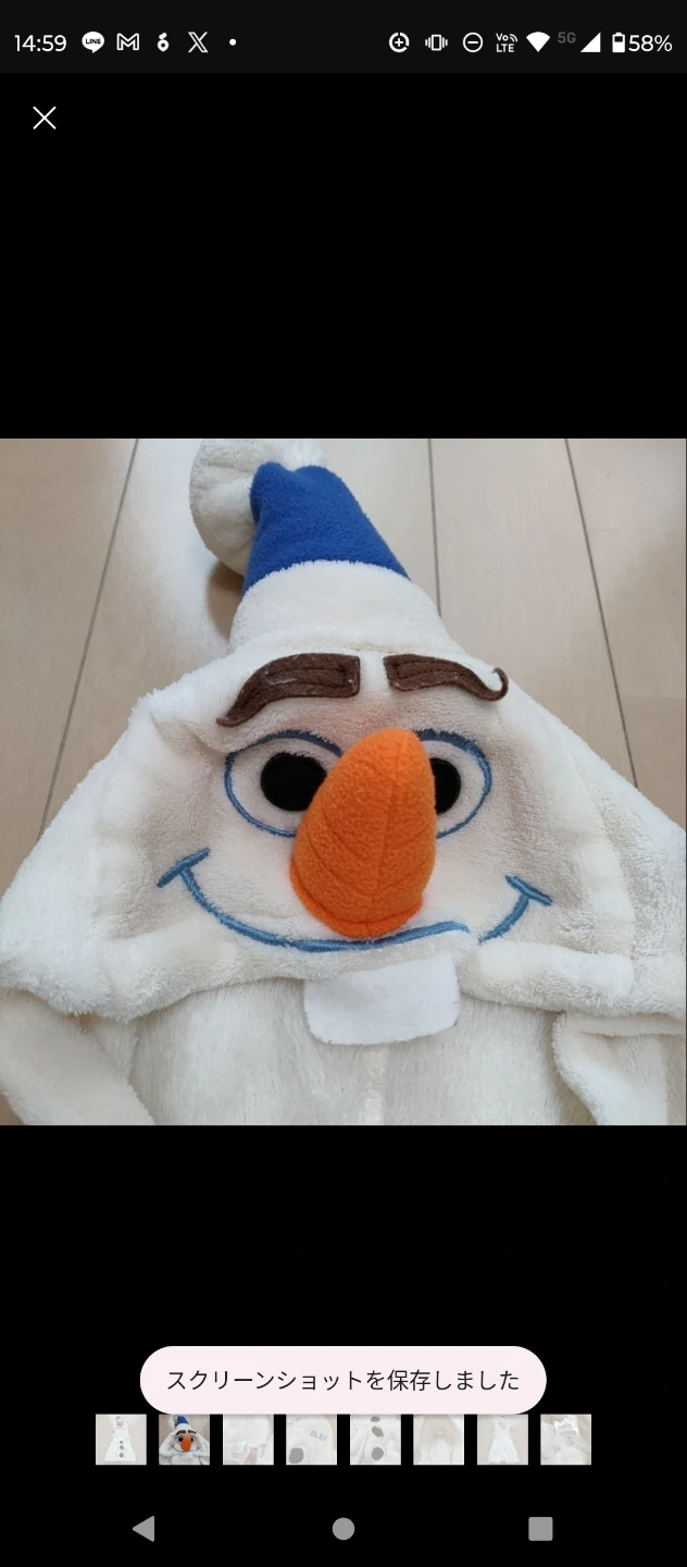 アナ雪 オラフ コスチューム ハロウィンコスチューム オラフ着ぐるみの写真2枚目