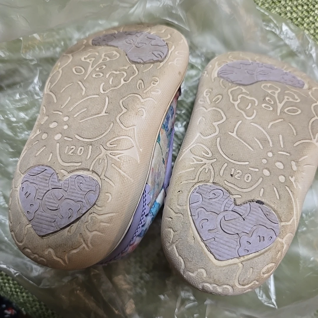 IFME　ベビーシューズ 12cm 花柄 パープルの写真2枚目