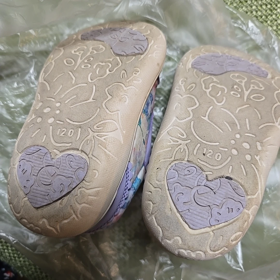 IFME ベビーシューズ 12cm 花柄 パープルの写真2枚目
