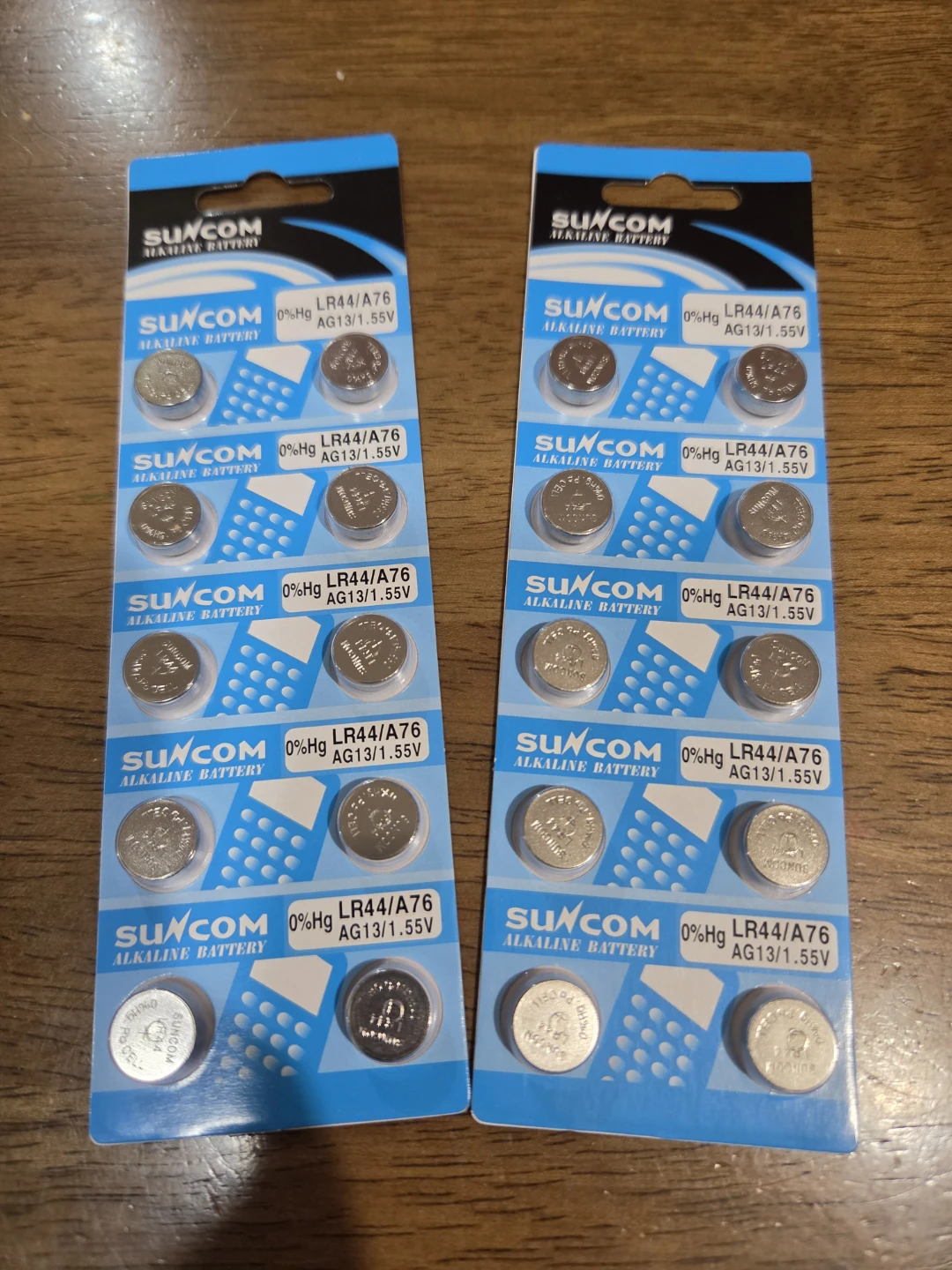SUNCOM アルカリボタン電池 LR44/A76 20個セット