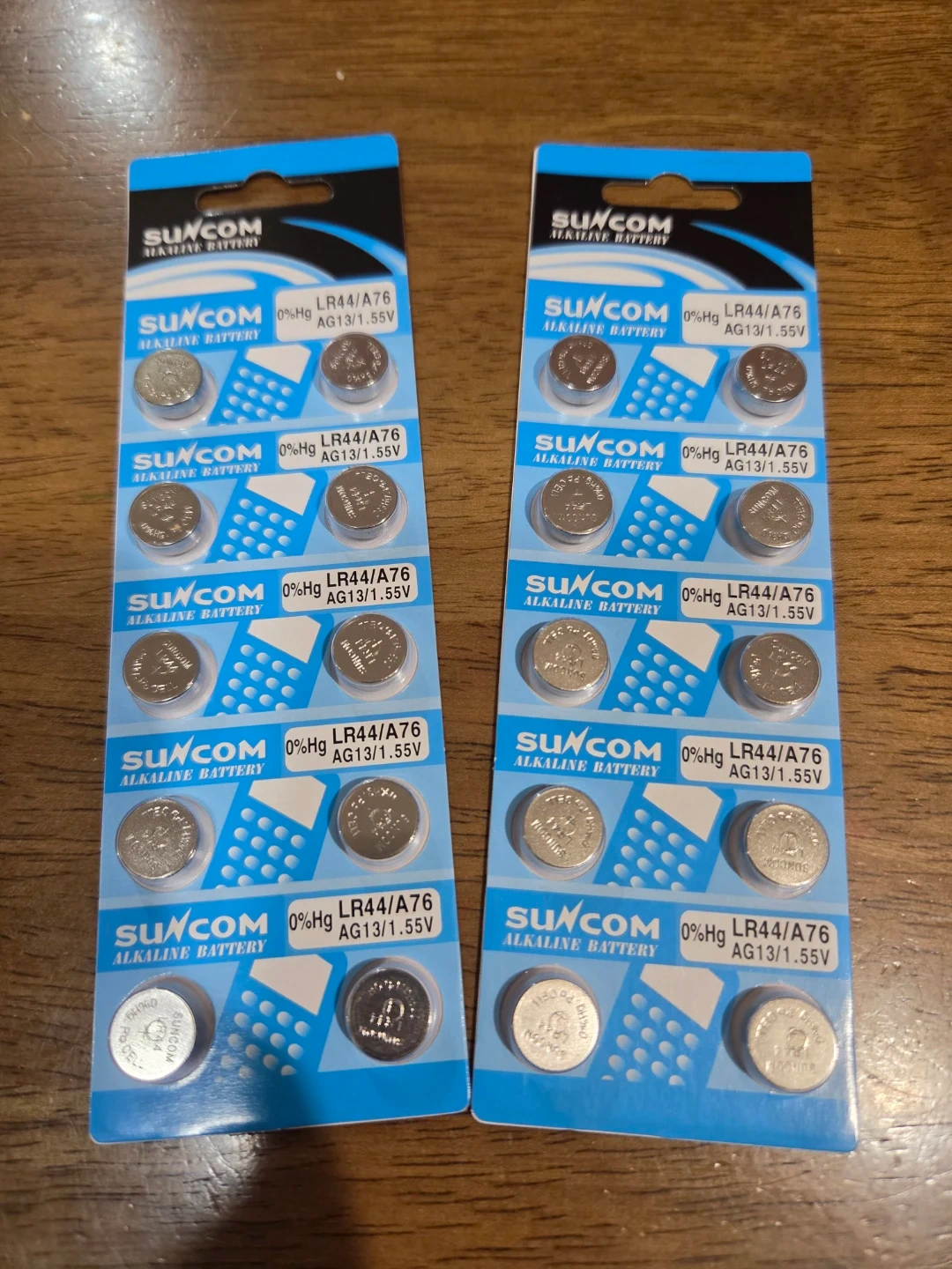 SUNCOM アルカリボタン電池 LR44/A76 20個セット
