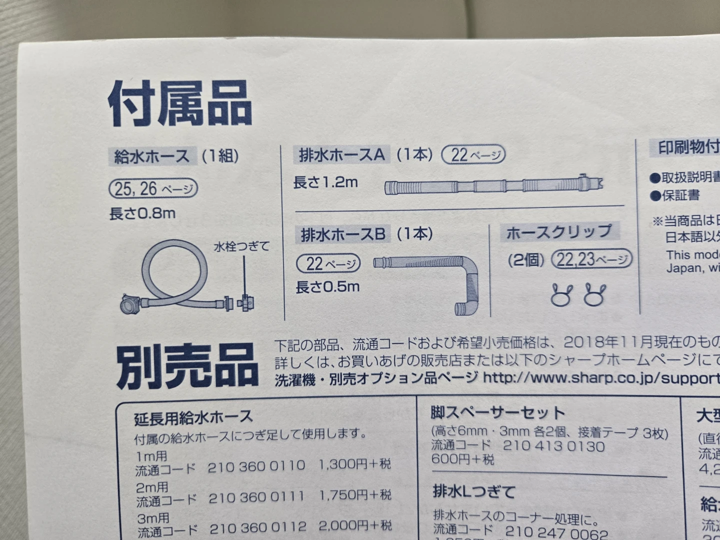 シャープ 全自動洗濯機 ES-GE4C 4.5kgの写真8枚目