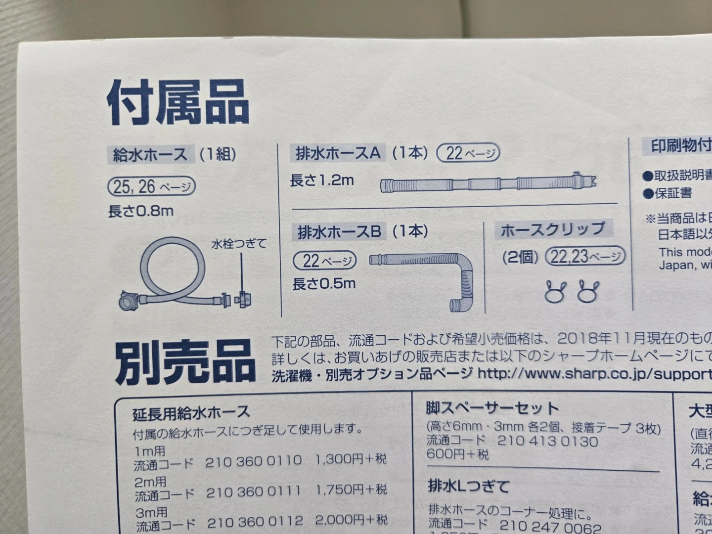 シャープ 全自動洗濯機 ES-GE4C 4.5kgの写真8枚目