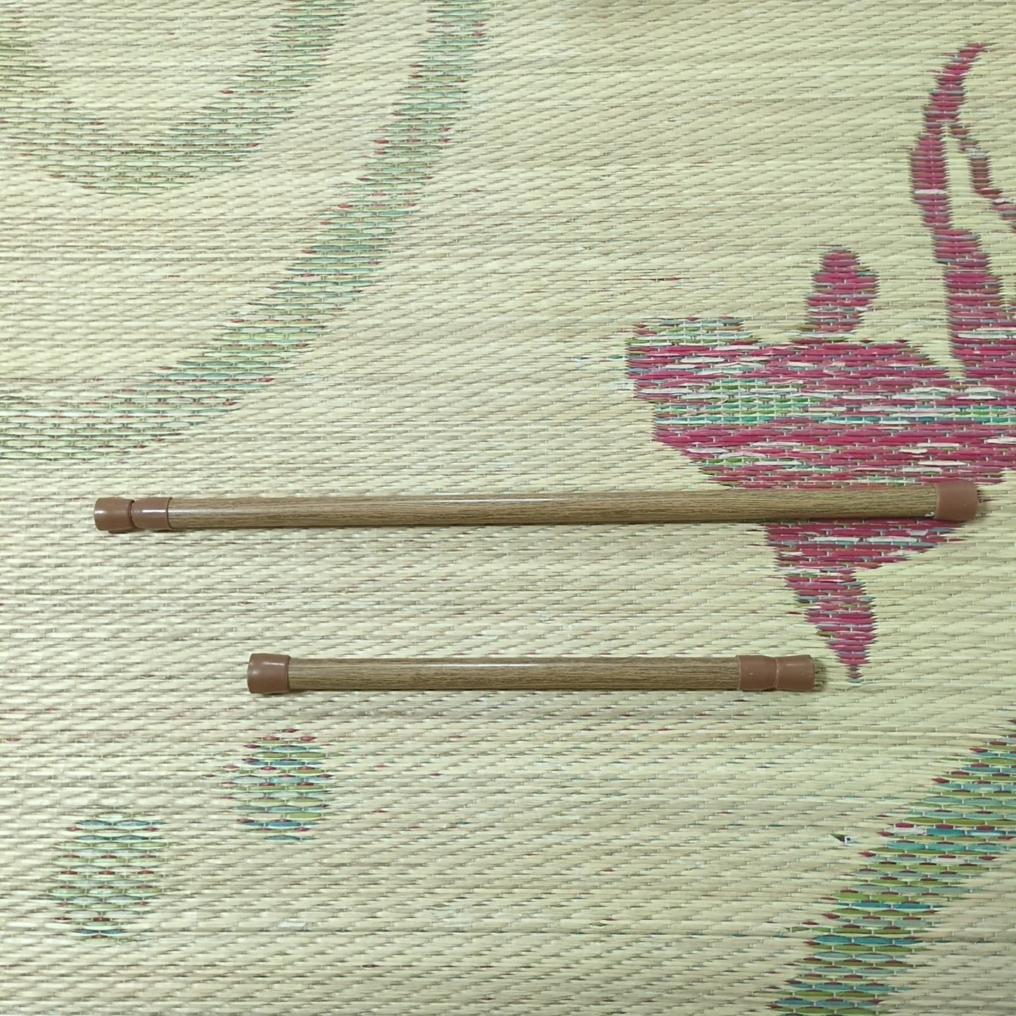 突っ張り棒 2本セット 木目調