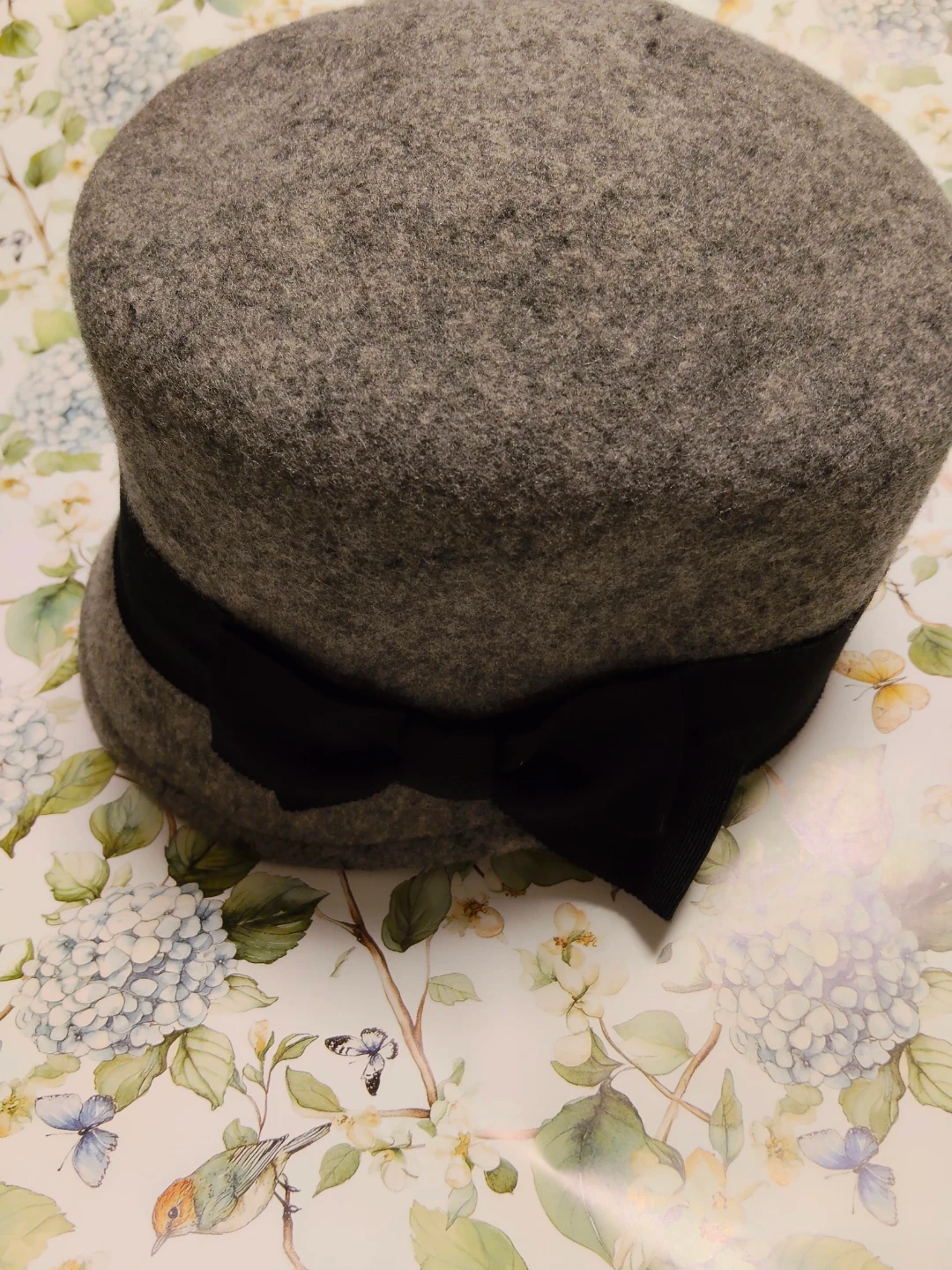 ミルサ ウールハット グレー 57.5cm リボンの写真10枚目