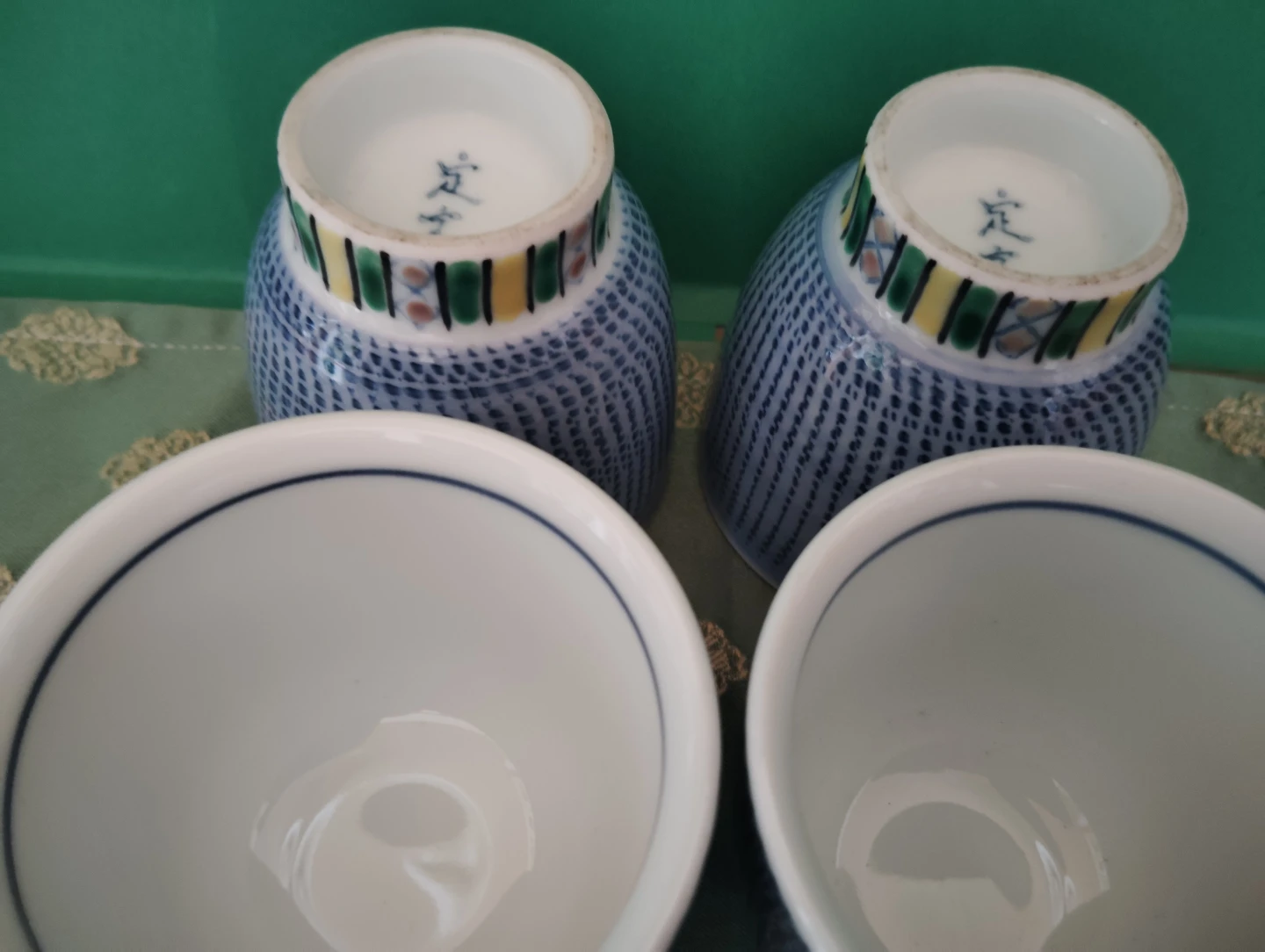 十草和柄 湯呑み 4客セット 陶器の写真2枚目