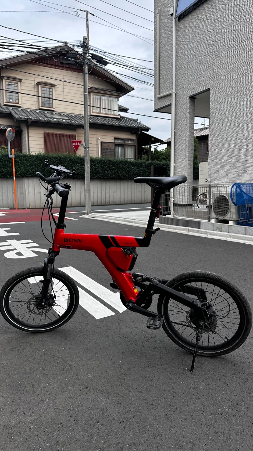BESV PSA1 電動アシスト自転車 レッド 充電器・鍵付き