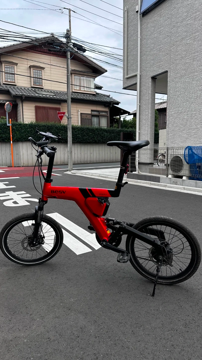 BESV PSA1 電動アシスト自転車 レッド 充電器・鍵付き