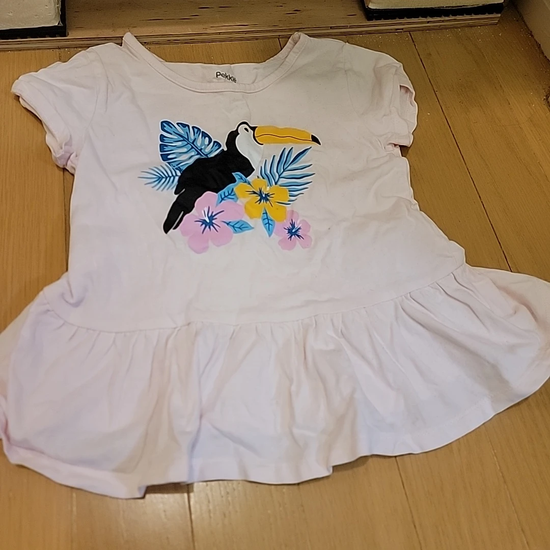 ペッキー トゥカン柄 ペプラム Tシャツ
