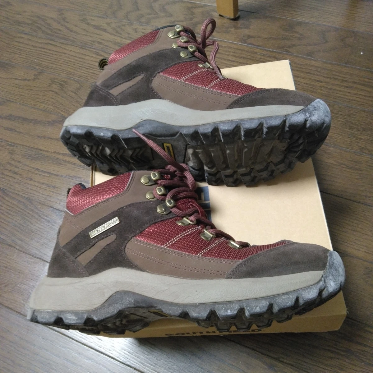 サウスフィールド トレッキングシューズ 24cmワインレッドの写真6枚目