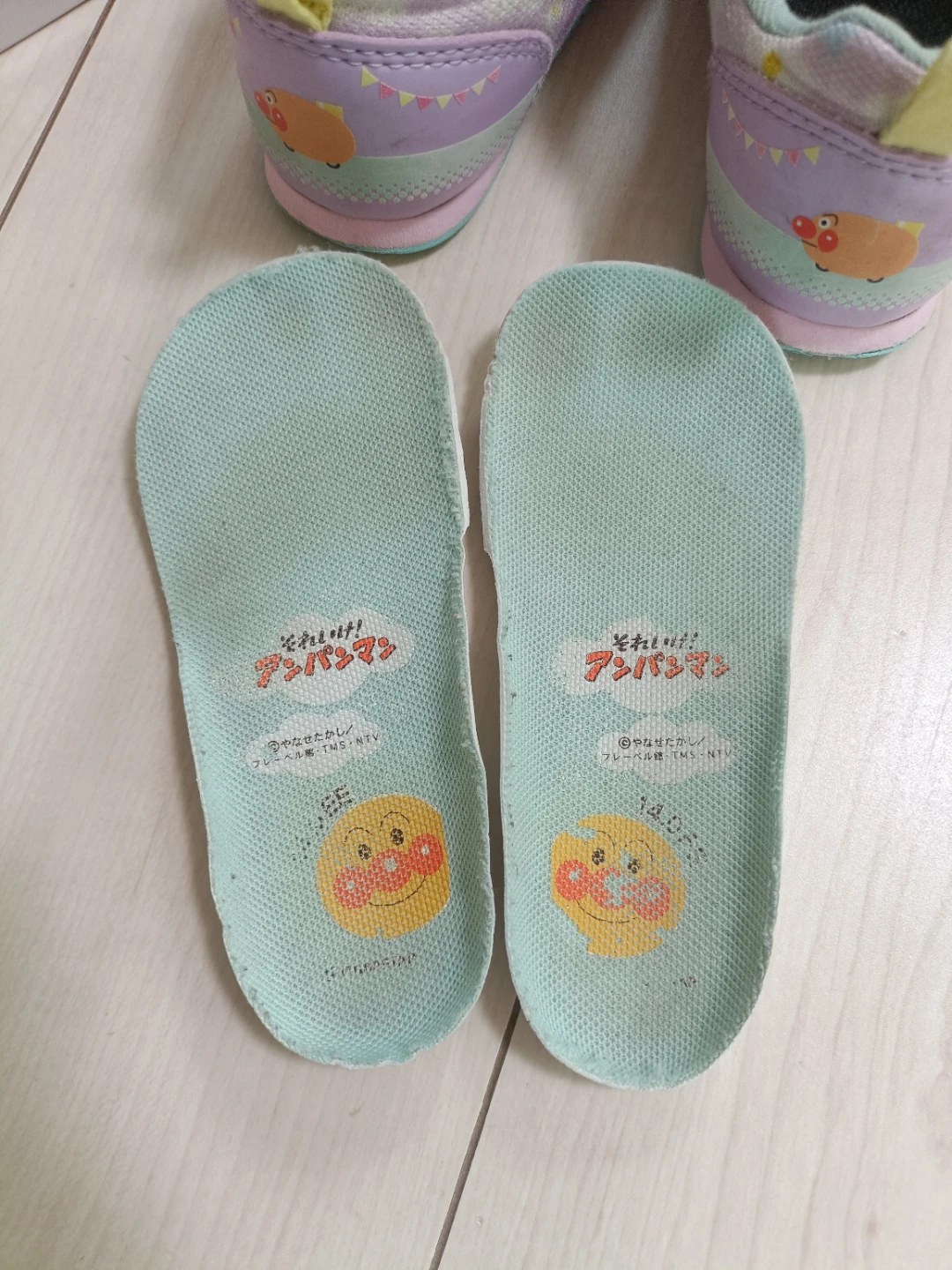 【ムーンスター】【アンパンマン】 コキンちゃん スニーカー ベビーシューズ 14cm パープル 運動靴 記名無しの写真5枚目