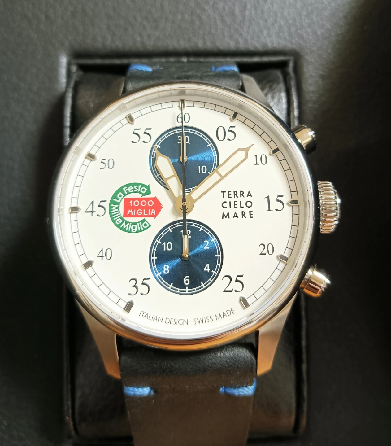 未使用近い美品。TERRA CIERO MARE 世界限定20本 自動巻き クロノグラフ 腕時計