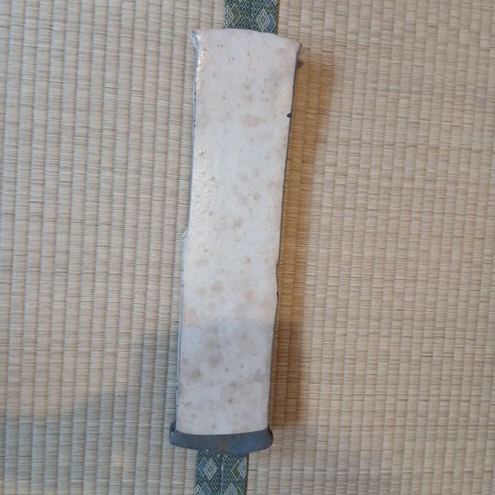 信楽焼長皿　A 陶器製 花台 飾り台 足付き