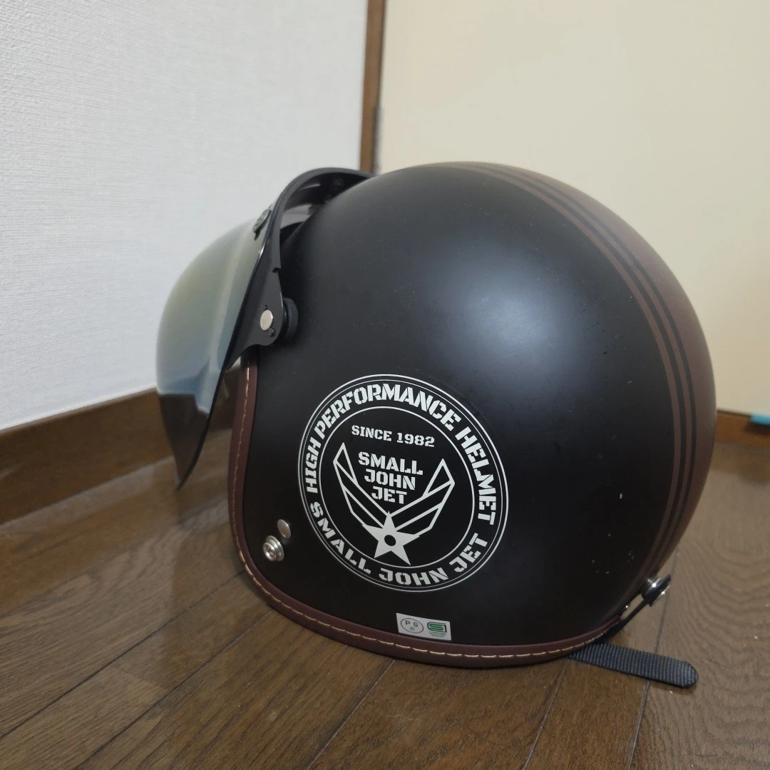 スモールジョン ジェットヘルメット マットブラックの写真3枚目