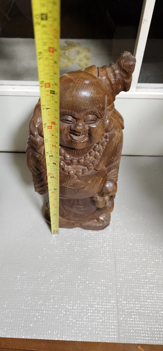 木彫り 布袋様 置物 縁起物