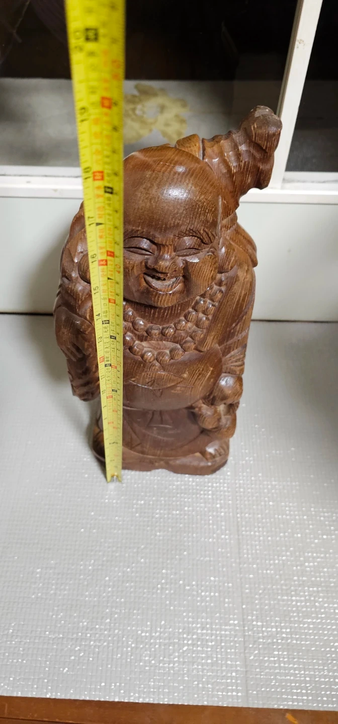 木彫り 布袋様 置物 縁起物