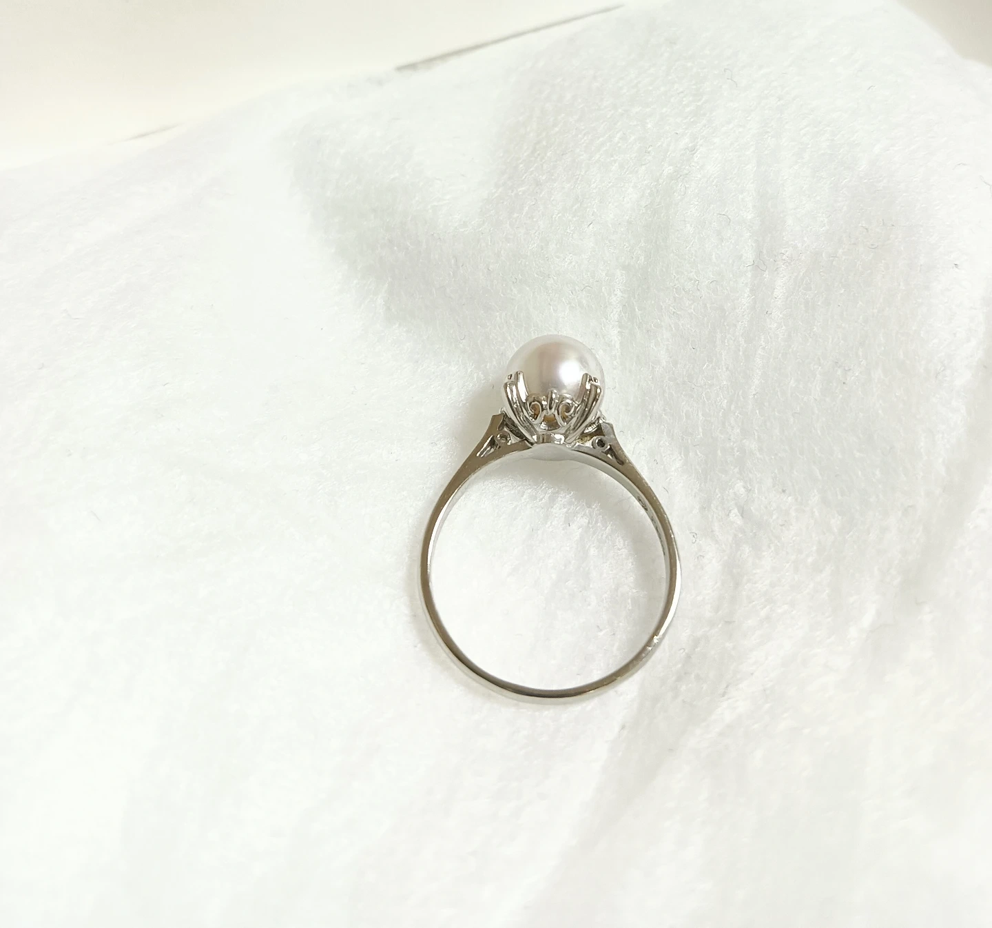 美品。TASAKI 田崎真珠 8.1mm パール プラチナ900 リング 指輪の写真8枚目