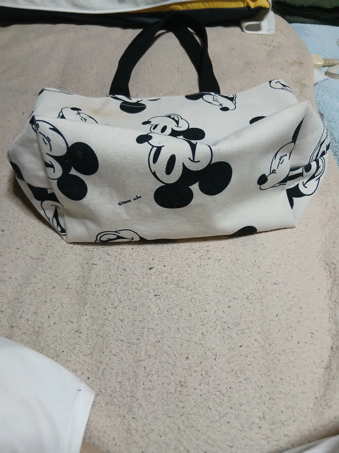 ディズニー ミッキー トートバッグ 白黒の写真2枚目