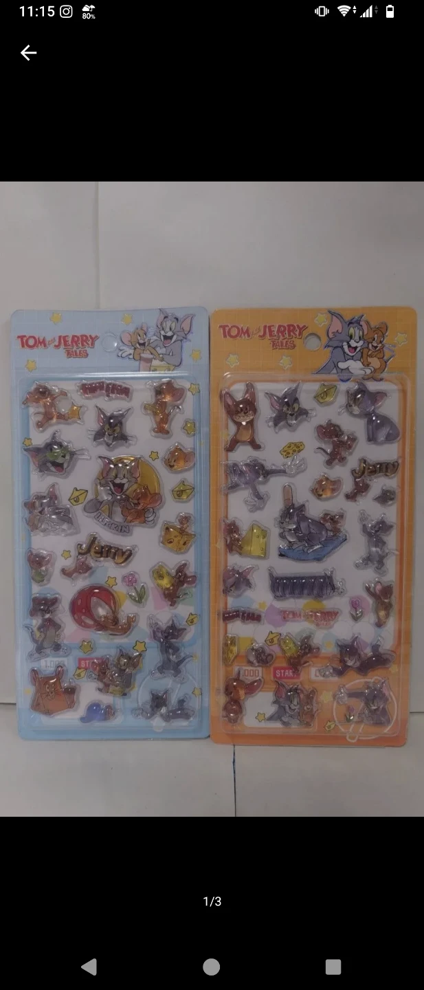 トムとジェリー 立体シール 2枚セット　輸入品