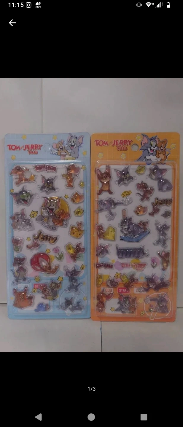 トムとジェリー 立体シール 2枚セット 輸入品