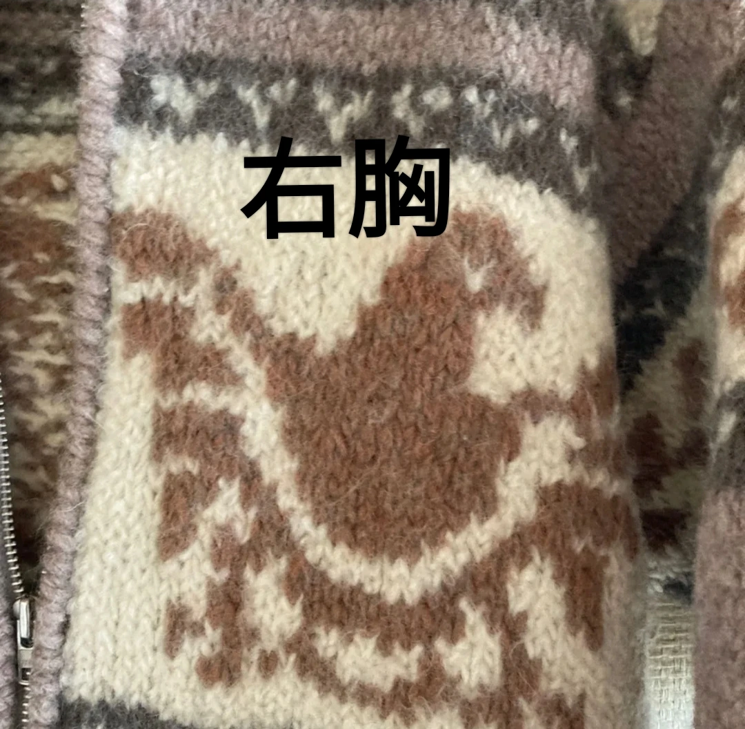90年代ヴィンテージ.ウール100% カウチンセーターの写真3枚目