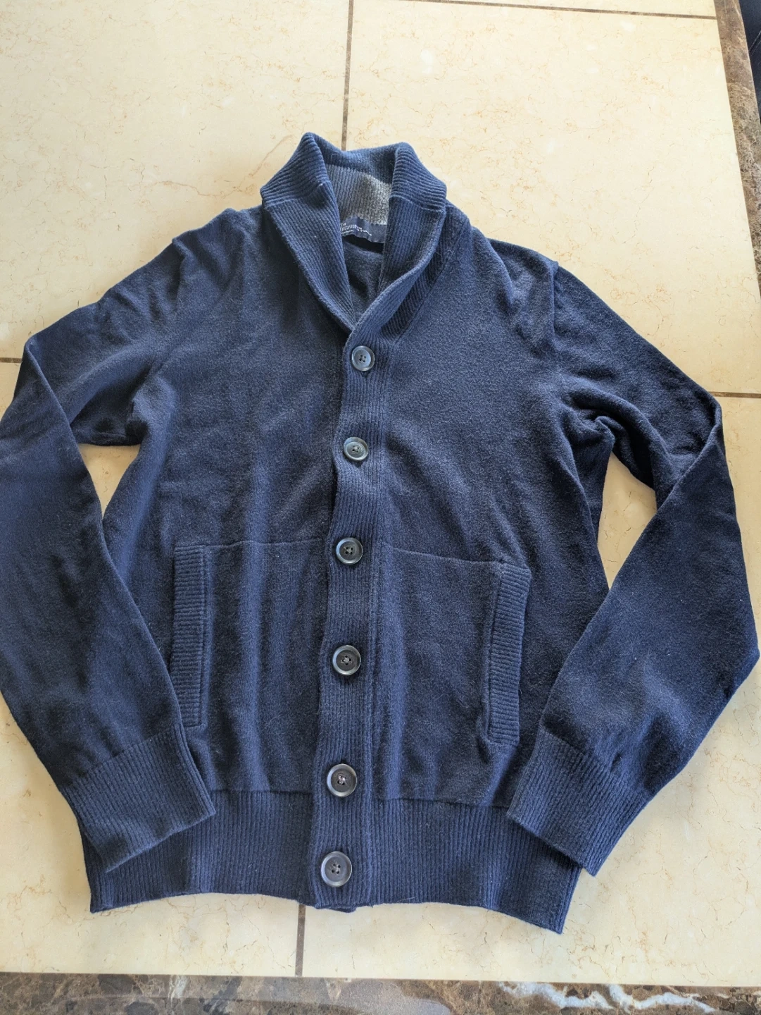 ギャップ ショールカラー カーディガン 紺 XS