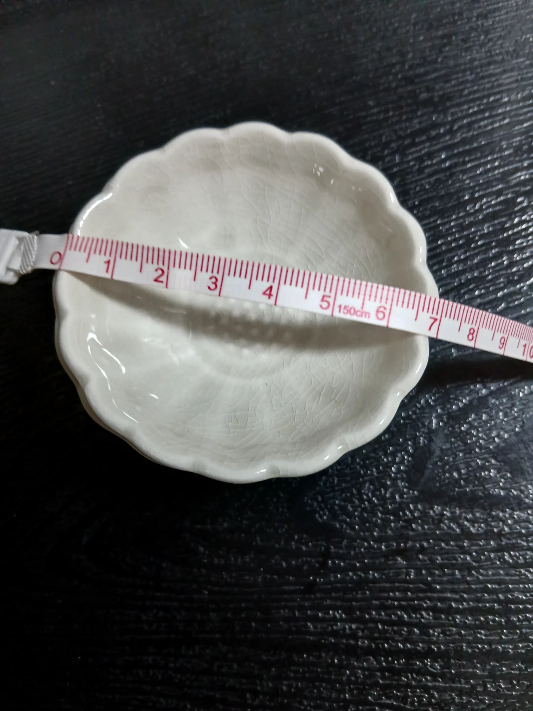 花形小鉢 5枚セット 白 貫入の写真3枚目