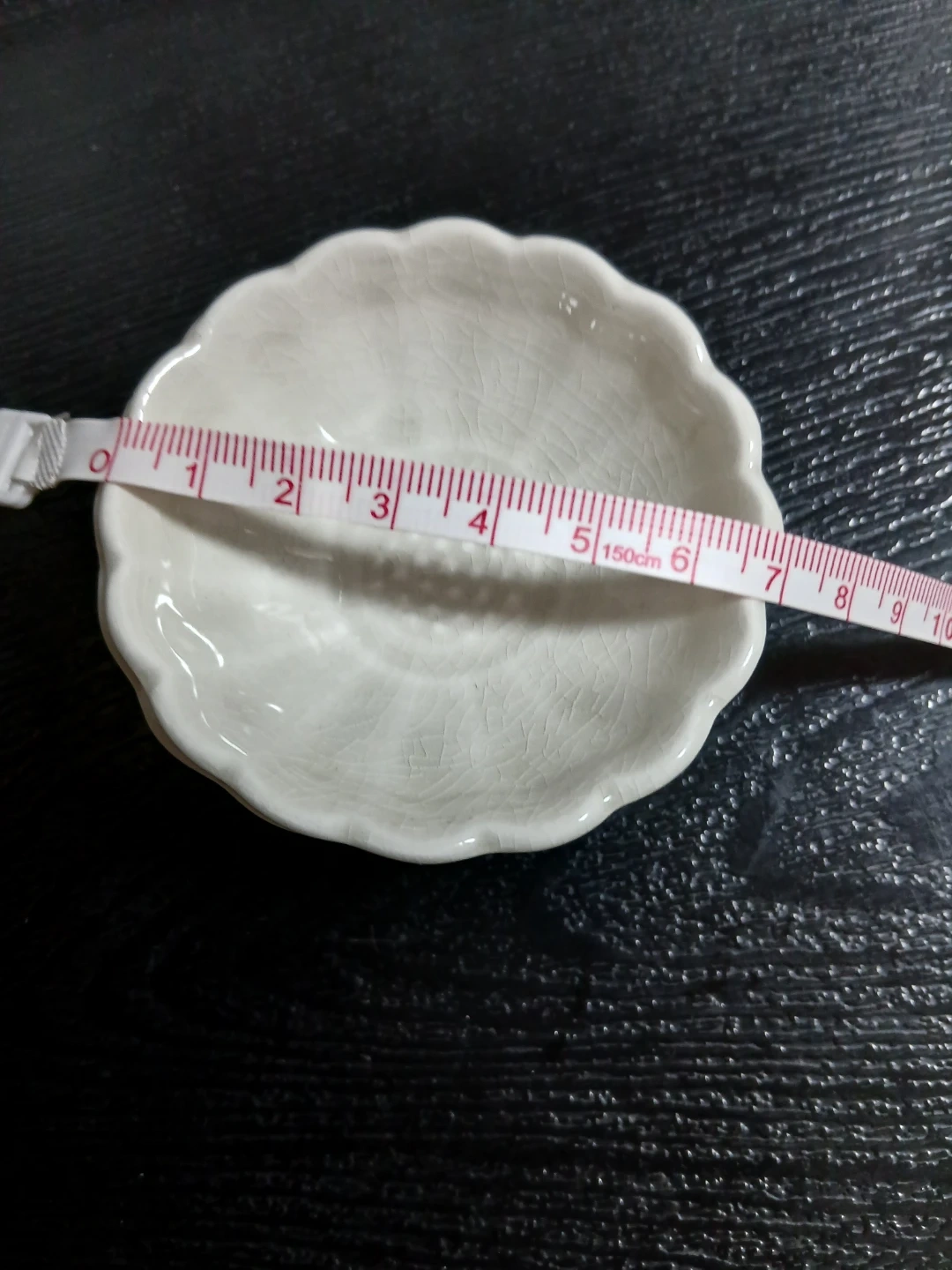 花形小鉢 5枚セット 白 貫入の写真3枚目
