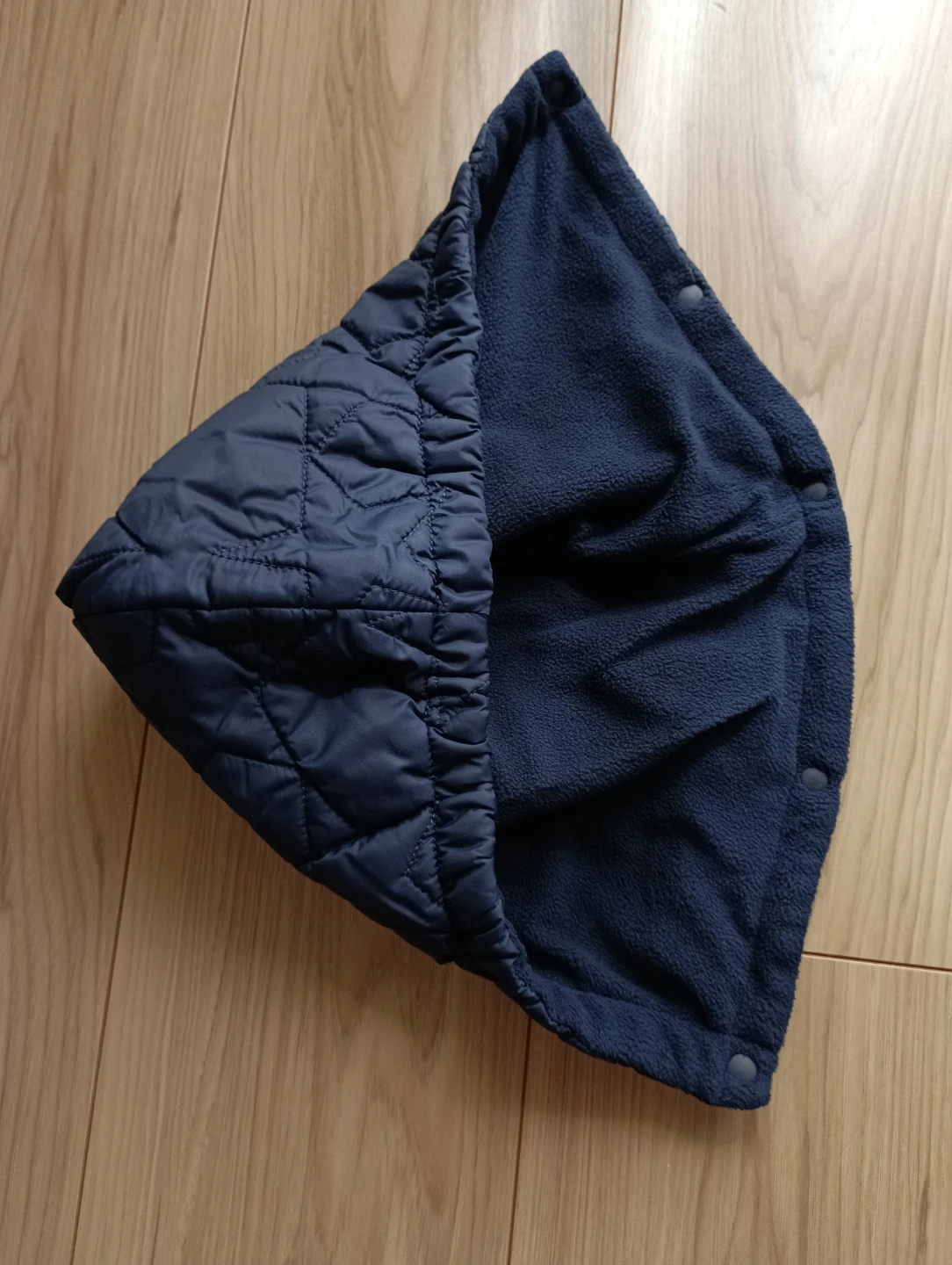 UNIQLO パデッド2WAYブランケット ネイビー 防寒の写真4枚目
