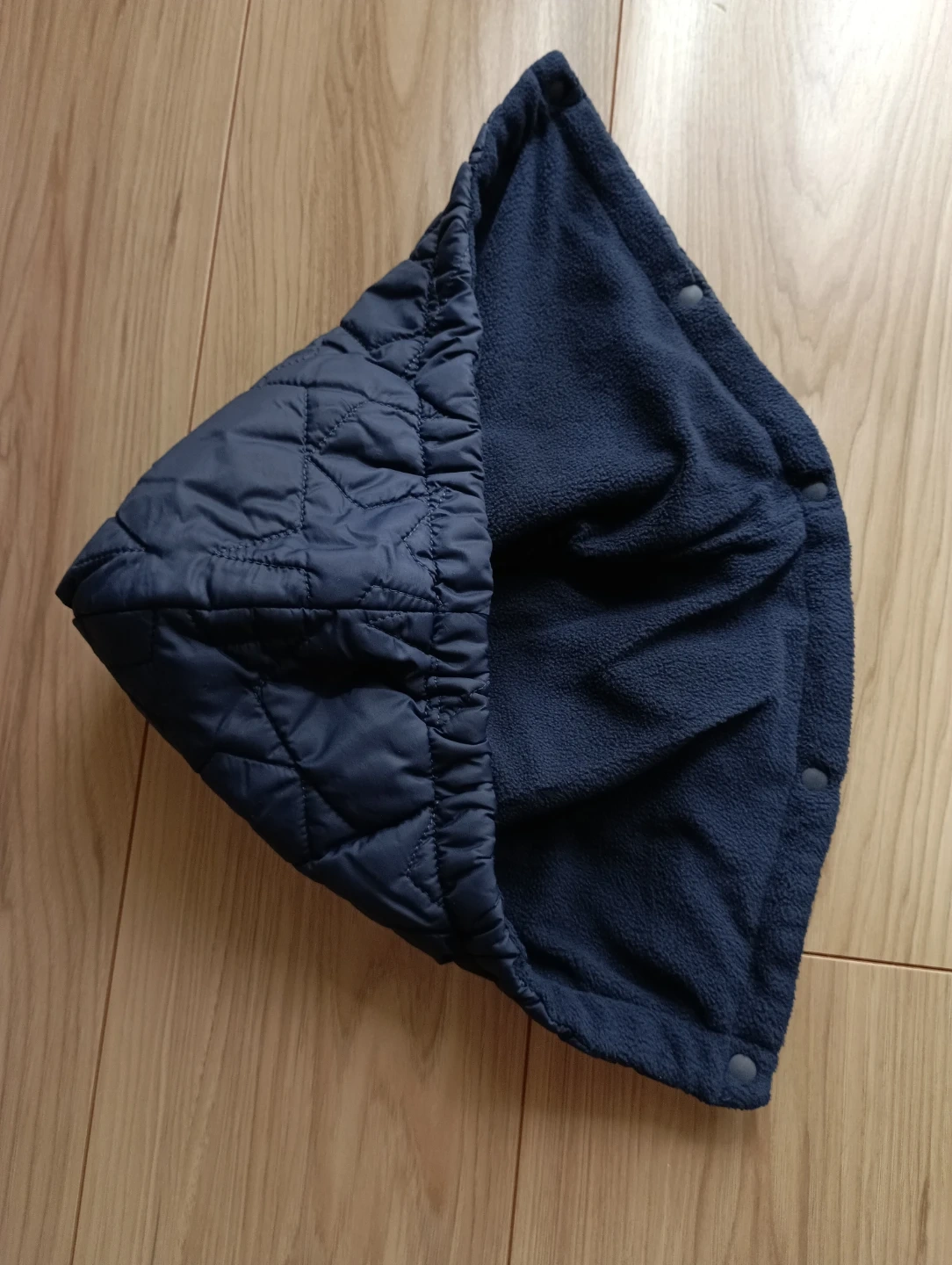 UNIQLO パデッド2WAYブランケット ネイビー 防寒の写真4枚目