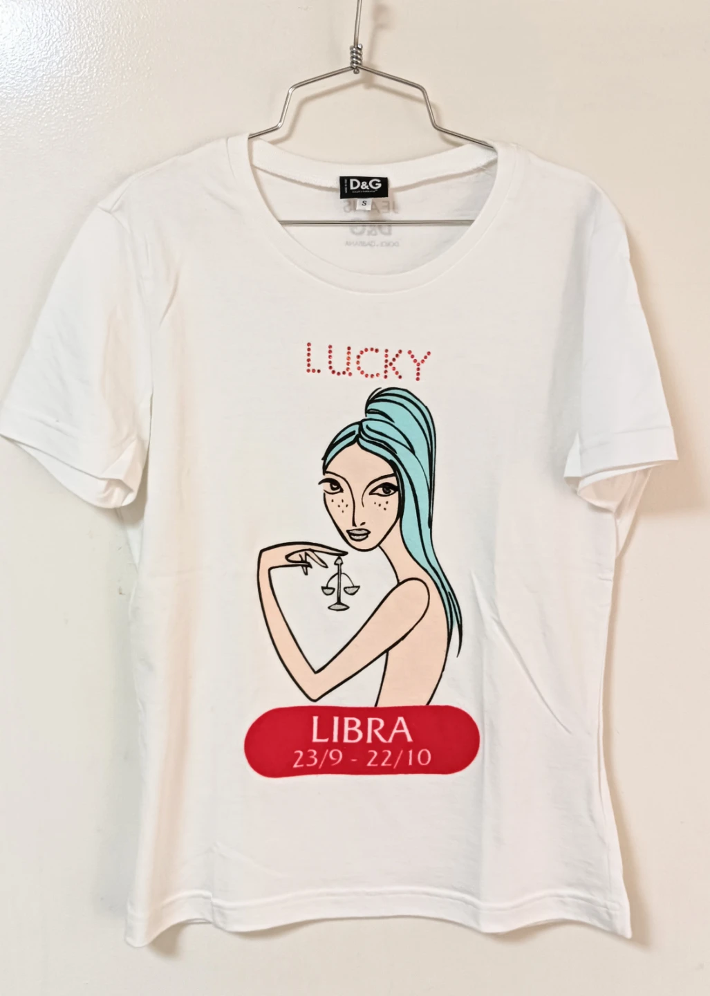未使用近い美品。ドルチェ&ガッバーナ 星座シリーズ 天秤座 イラスト Tシャツの写真4枚目