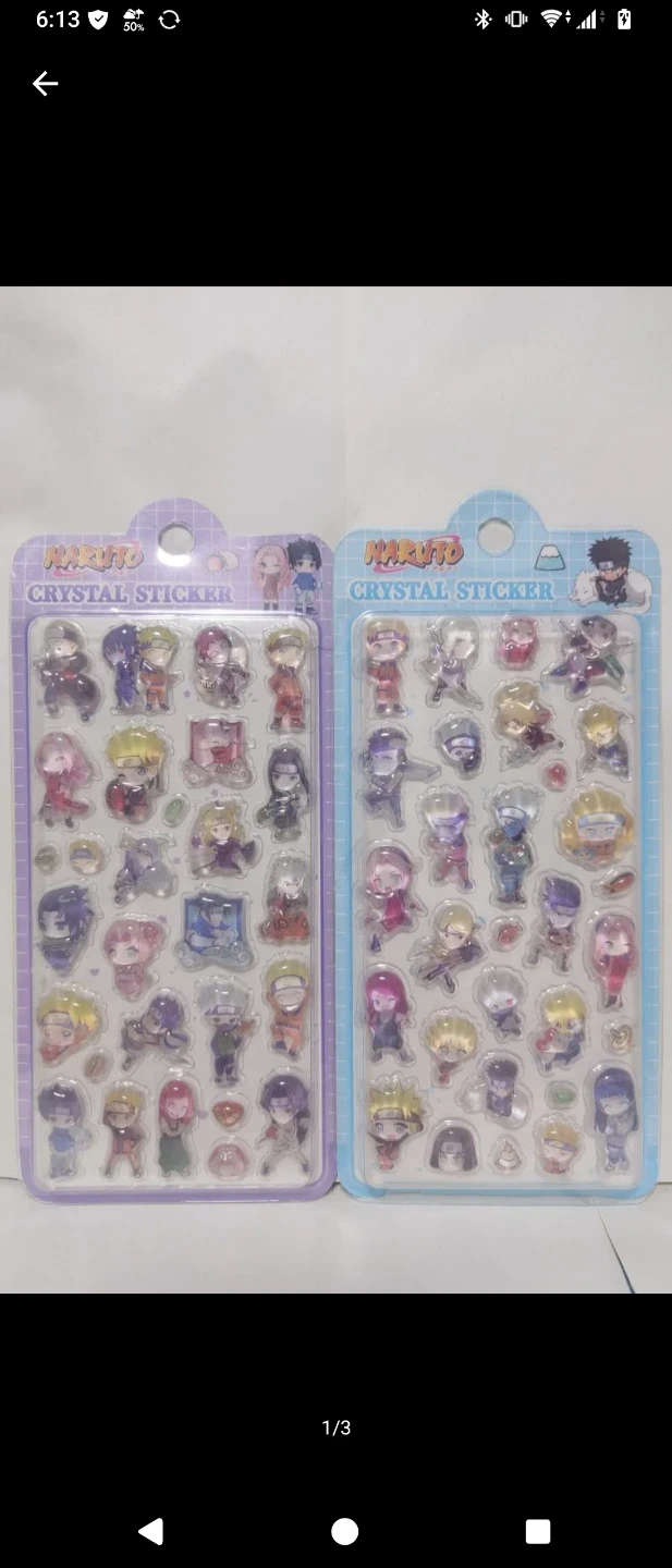 ナルト クリスタルステッカー 2枚セット　輸入品