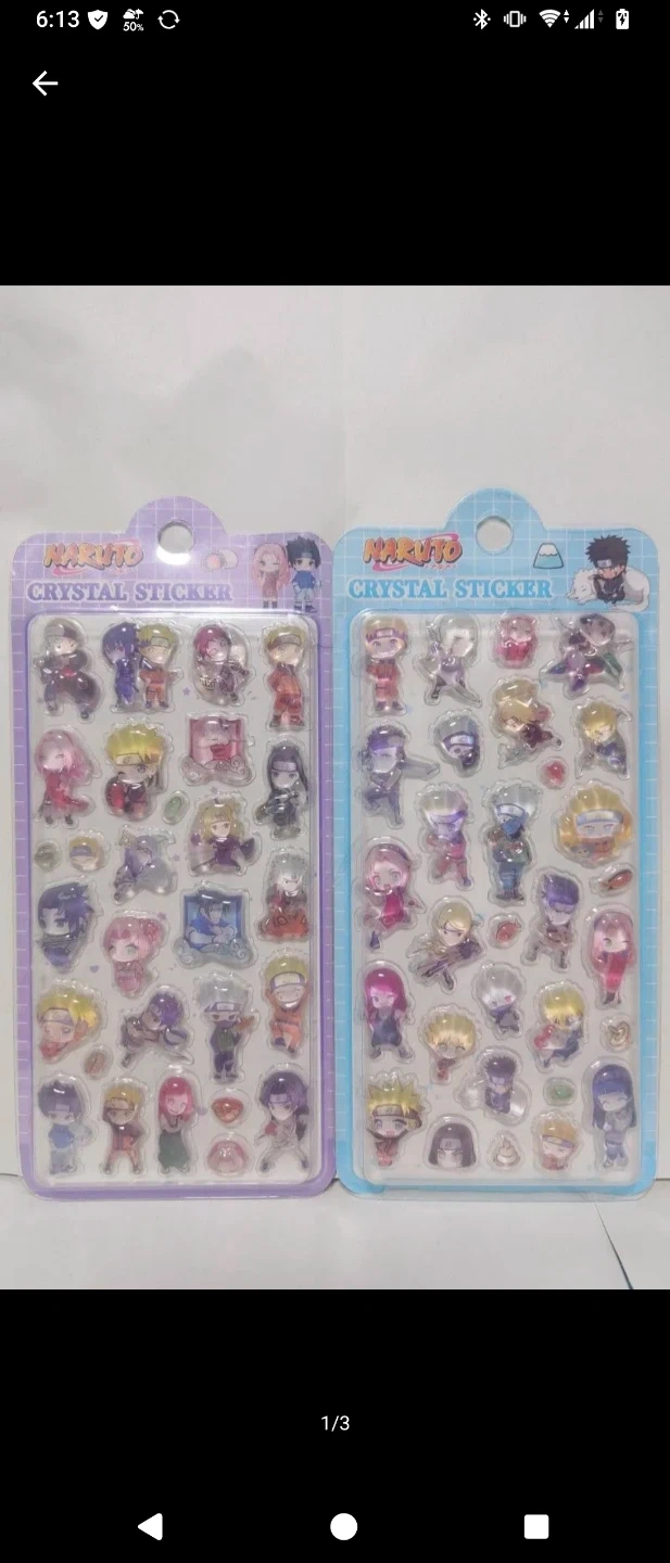 ナルト クリスタルステッカー 2枚セット 輸入品