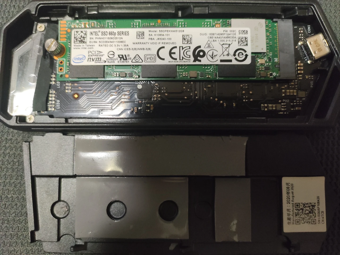 ROG SSDケース m.2ssd512gの写真3枚目