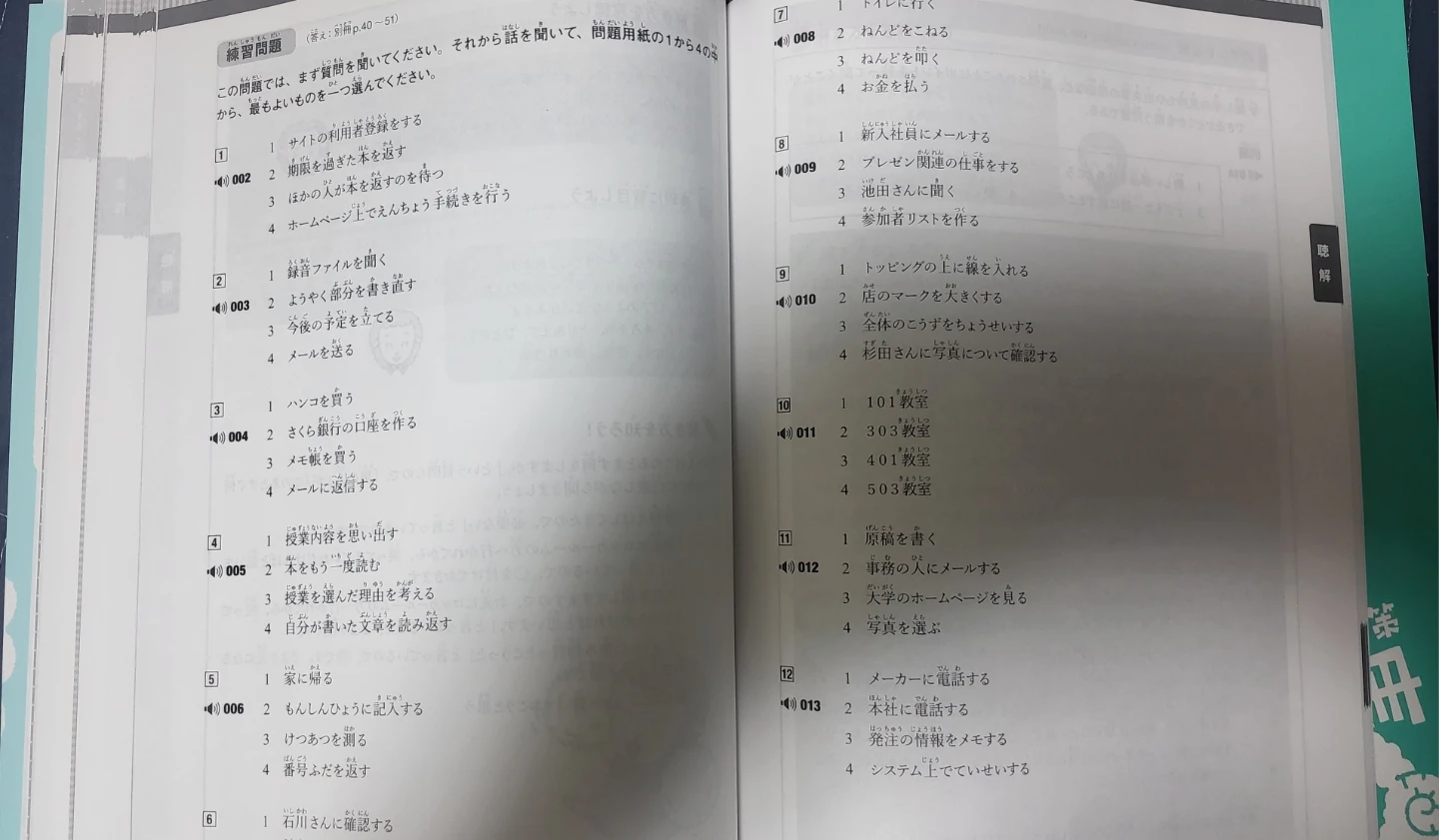 日本語能力試験対策 これ一冊 N1 ＆ 毎日の聞きとり40 下の写真8枚目