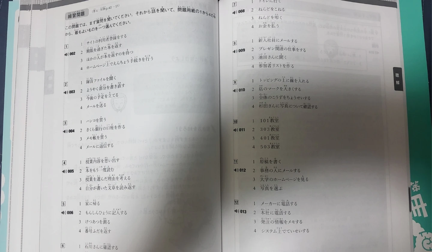日本語能力試験対策 これ一冊 N1 & 毎日の聞きとり40 下の写真8枚目